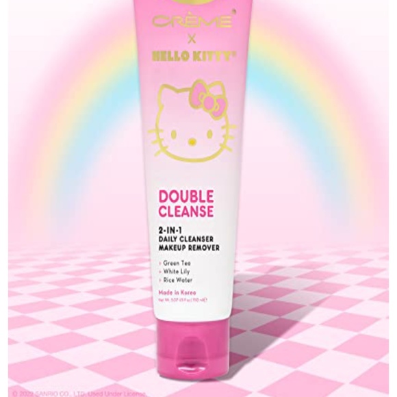 Hello kitty crème Double Cleanse Green Tea white Lily Rice water - Picture 1 of 5